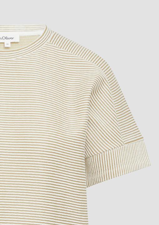 Produktbild S.Oliver T-Shirt T-Shirt mit Strukturstreifen im Relaxed Fit (48)