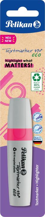 Actual product image Pelikan Highlighter 490 eco on neon pink (Neon pink, 5 mm, 1 x)