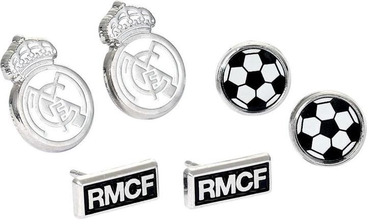 Immagine prodotto Real Madrid CF Orecchini a Bottone Set Misura Confezione 6 (100% materiale sintetico)