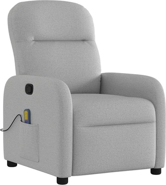 Actual product image VidaXL Massage chair cloud grey fabric