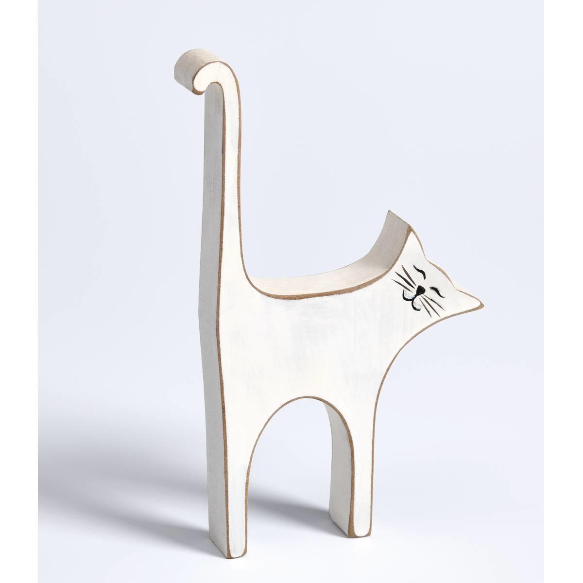 Walther Design, Deko Objekt, Dekofigur Katze, weiss, Höhe 17 cm
