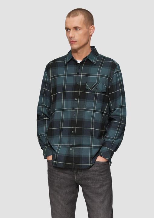 Actual product image S.Oliver Hemd Regular Fit: Kariertes Flanellhemd mit Brusttasche (XXL)