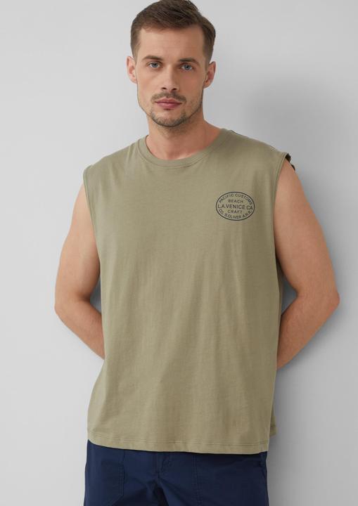 Actual product image S.Oliver T-Shirt Jersey-Tanktop im Relaxed Fit mit Print (L)