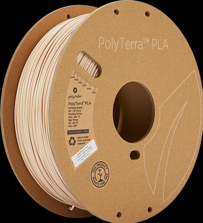 Actual product image Polymaker PolyTerra PLA (PLA, 1.75 mm, 1 g, Beige)