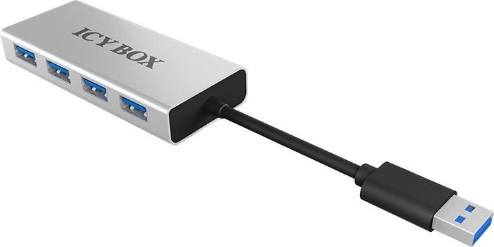 Actual product image Icy Box Raidsonic IB-AC6104 4 new USB 3.0 devices (USB-A, 4 Ports)