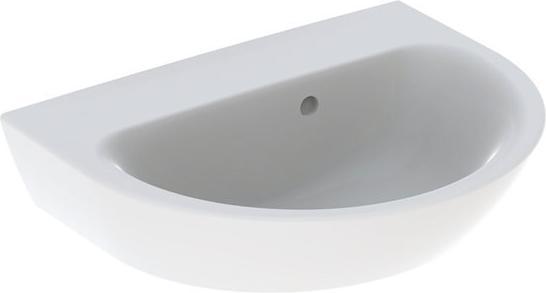 Actual product image Geberit Renova hand wash basin, without tap hole, asymmetric overflow, width: 50cm (500 mm, 500 mm)