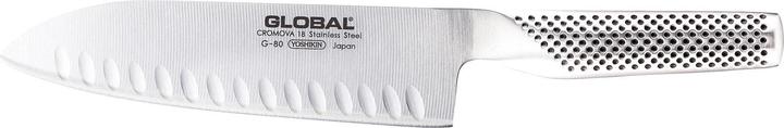 Actual product image Global G-80 Santoku knife with scallops (18 cm)