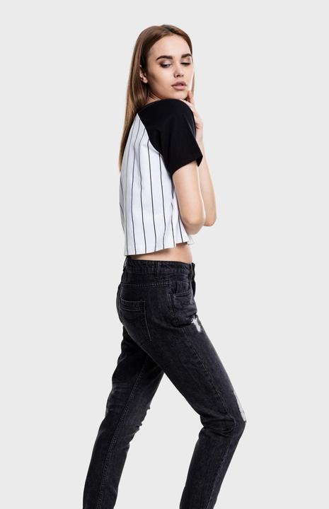 Image du produit Urban Classics Ladies Cropped Baseball Tee (S)