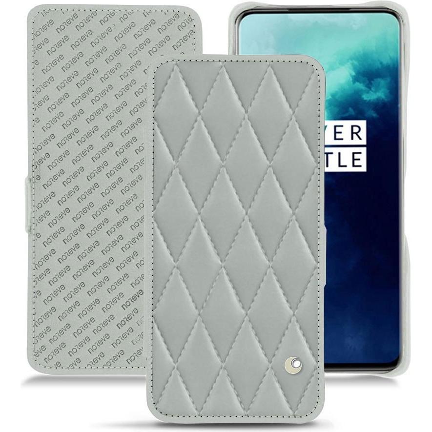 Noreve Lederschutzhülle horizontal (OnePlus 7T Pro), Smartphone Hülle, Grau