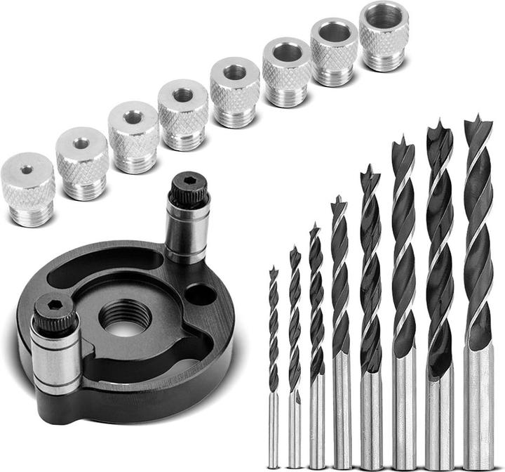 Actual product image Stahlwerk Dowel gauge set with drill bushes Drill bits Self-centring dowel aid (3 - 10 mm)