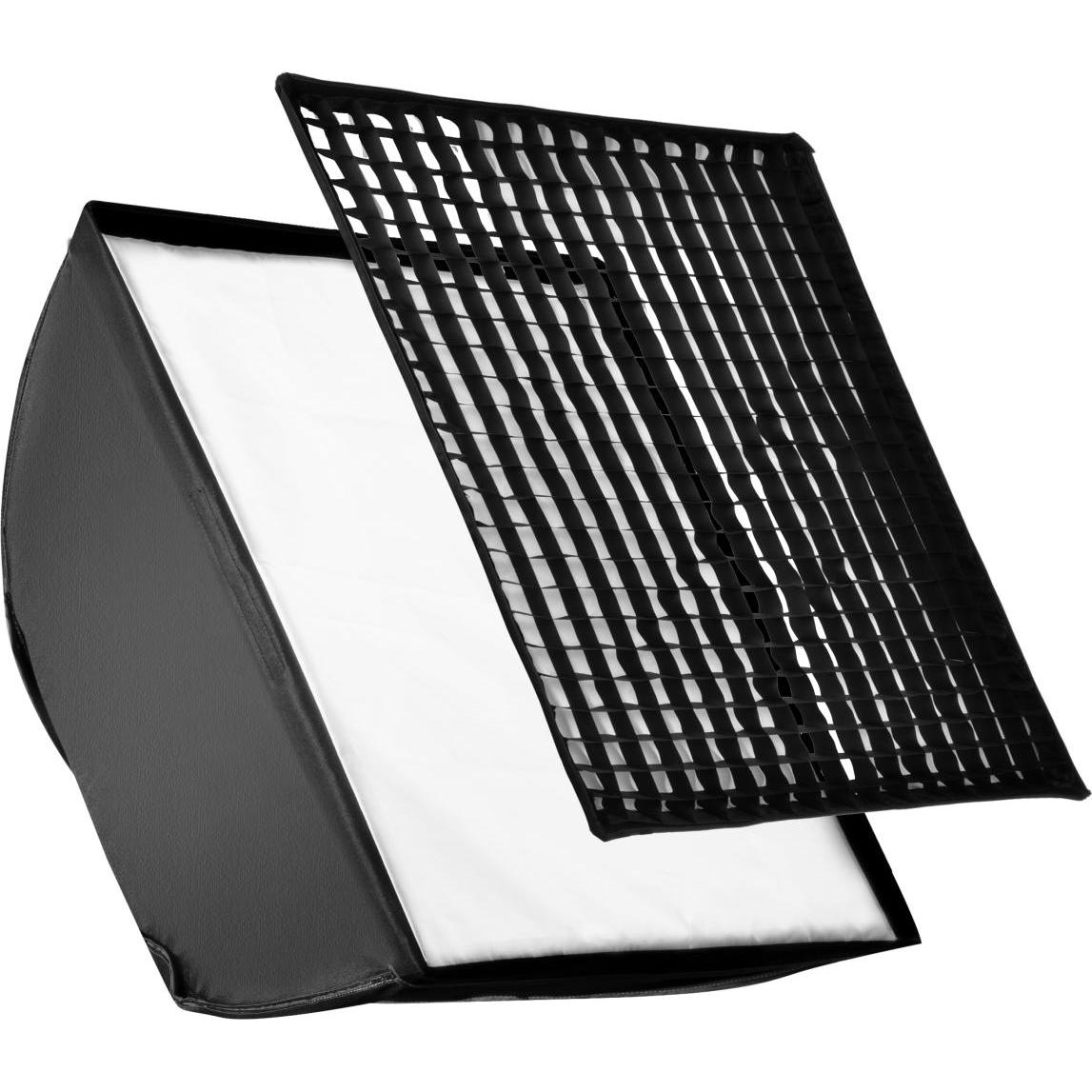 Walimex 4f. Blitzhalter inkl. Softbox 90x90cm (Softbox, 90 cm), Softbox + Reflektor