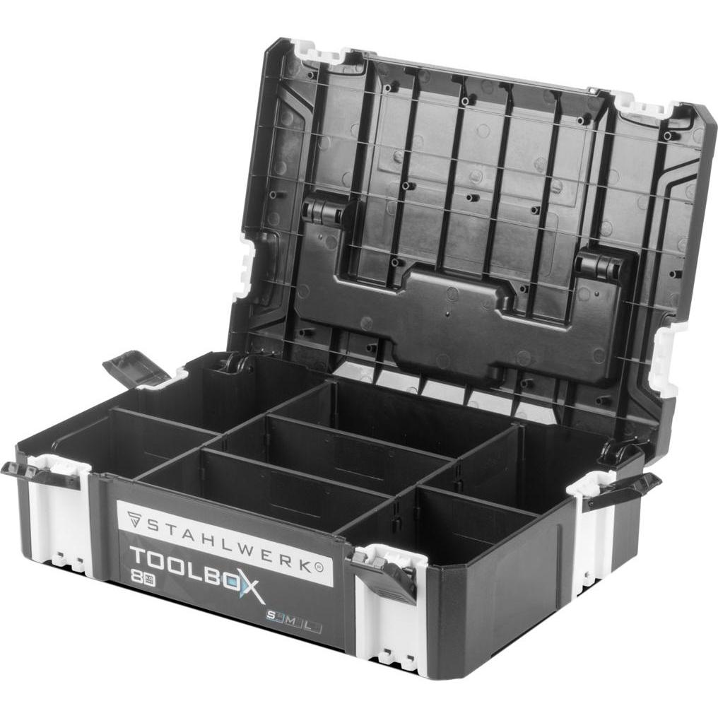 Stahlwerk, Werkzeugkoffer, Toolbox mit Innenfach Grösse S 443 x 310 x 128 mm stapelbare Systembox (1 Teile)