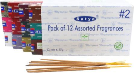 Produktbild Nag Champa Satya Assorted Pack 2 Incense (12 boxes) 15 grams