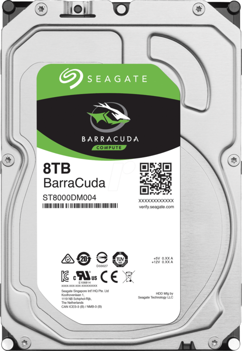 Produktbild Seagate BarraCuda (8 TB, 3.5", SMR)