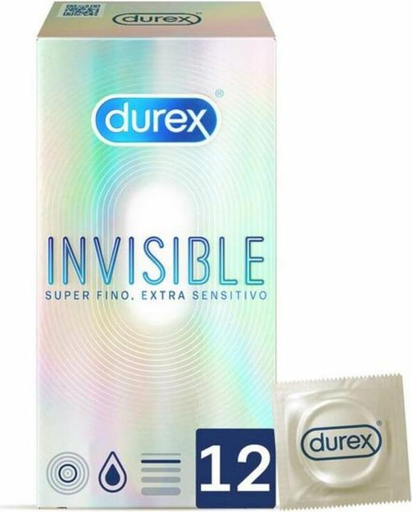 Actual product image Durex Invisible Extra Fine 12 Units (12 pcs.)