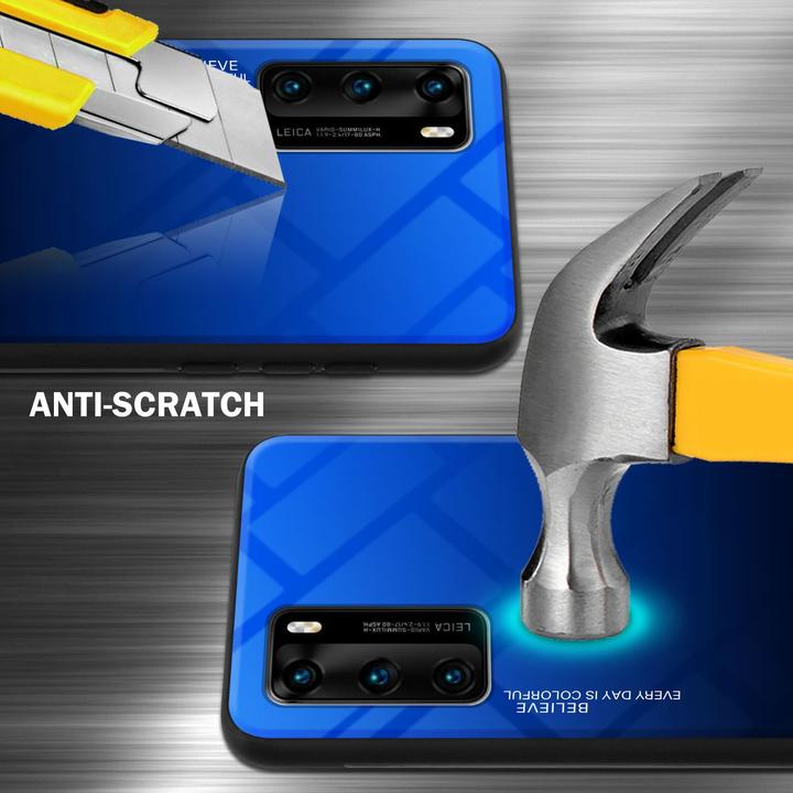 Image du produit Cadorabo Couverture en verre TPU 2 couleurs (Huawei P40)