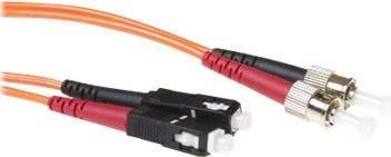 Produktbild ACT 15 meter LSZH Multimode 50/125 OM2 fiber patch cable duplex with SC and ST connectors (S/UTP, CAT7a, 15 m)