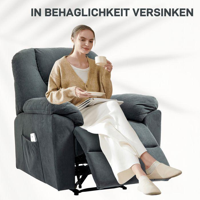 Produktbild Swisshandel24 Elektrisch Relaxsessel Fernsehsessel mit Liegefunktion Wärmefunktion Fussteil