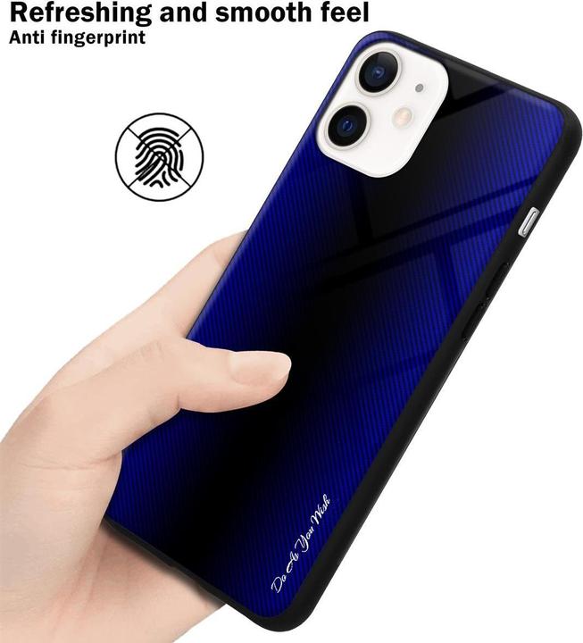 Actual product image Cadorabo TPU Striped Glass Cover (Apple iPhone 12 mini)