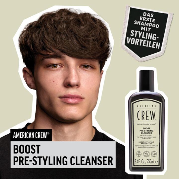 Image du produit American Crew Boost Pre-Styling Cleanser, 250ml (250 ml, Shampoing liquide)