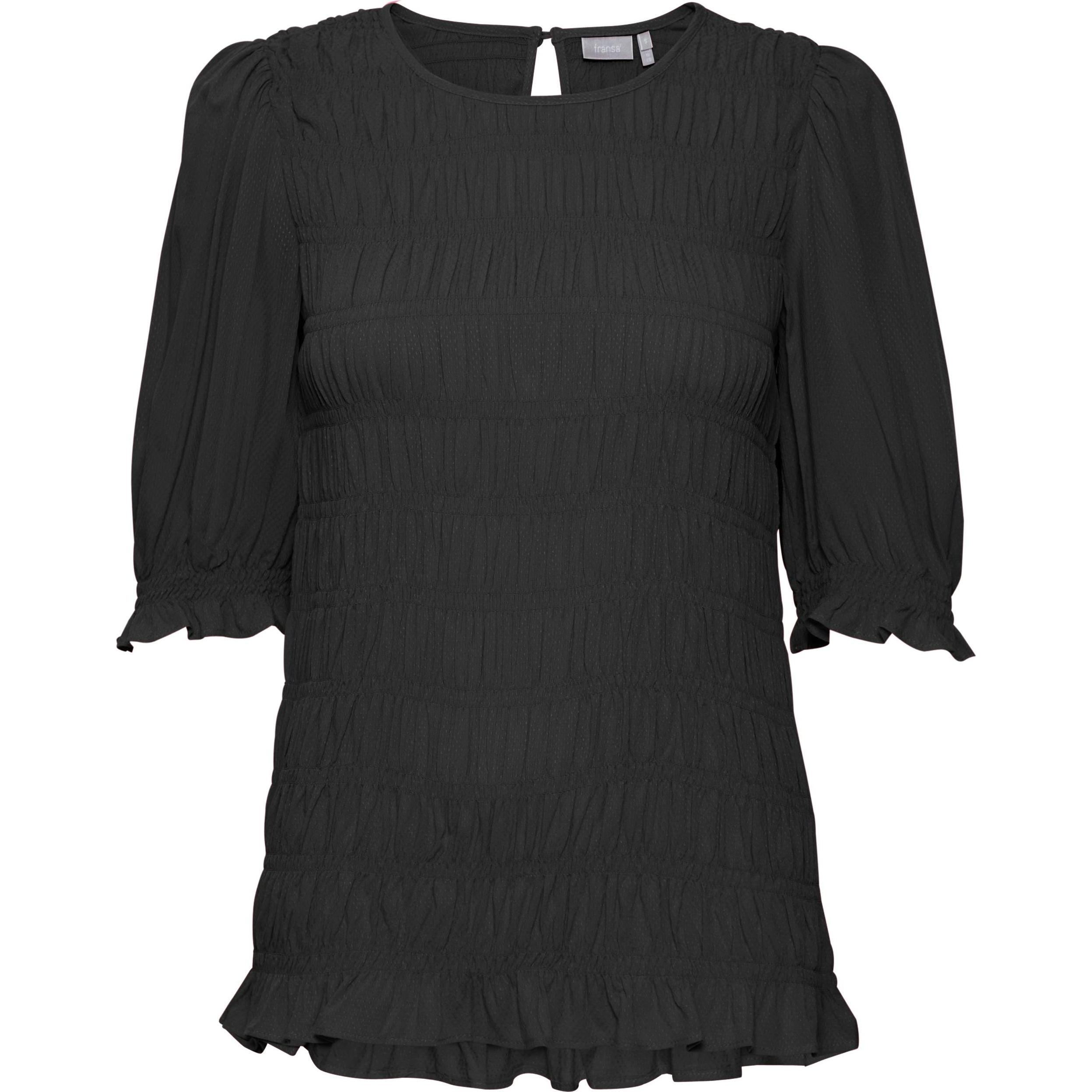 Fransa, Damen, Bluse, FRMALU BL 1 - 20611903, Schwarz, (S)