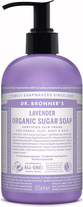 Produktbild Dr. Bronner's Sugar Soap (Flüssigseife, 355 ml)