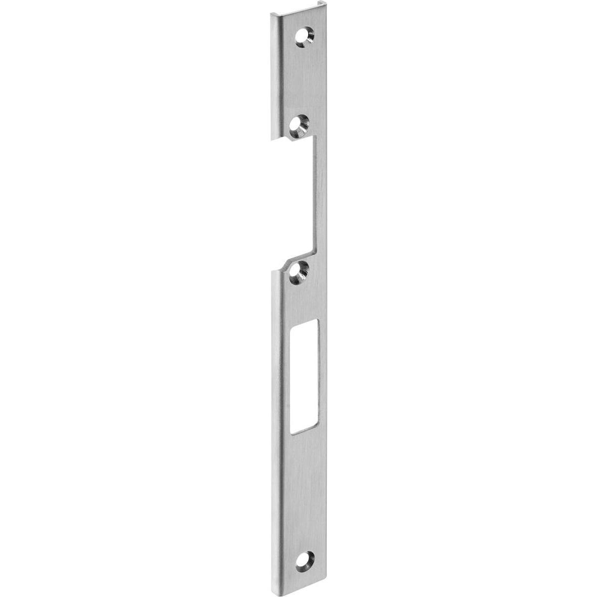 Wilka, Türöffner + Türschliesser, Schliessblech U-förmig Falle und Riegel, rechts, 245 x 24 x 6 mm, Edelstahl