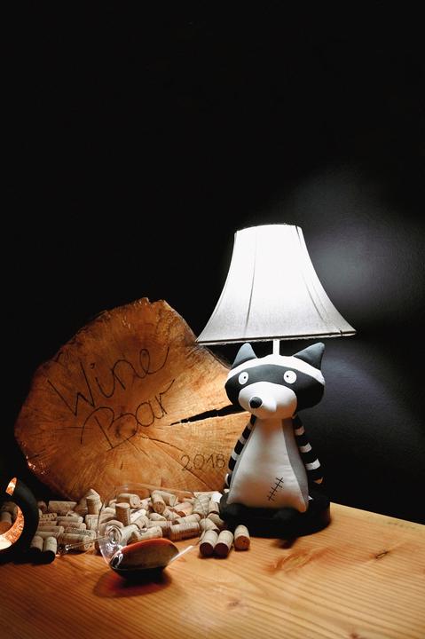 Actual product image Happy Lamps Ben the raccoon