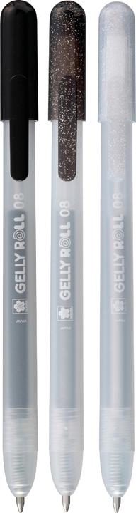 Productafbeelding Sakura Gelly Roll Retractable Classic Gelschreiber transparent 0,45 mm, Schreibfarbe: farbsortiert (Donker zilver, lichtzilver, Zwart, 1x)