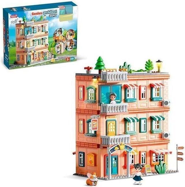 Produktbild Feelo FL1803 - 1803 Puppenhaus: grosses Stadthaus - grosse Klemmbausteine
