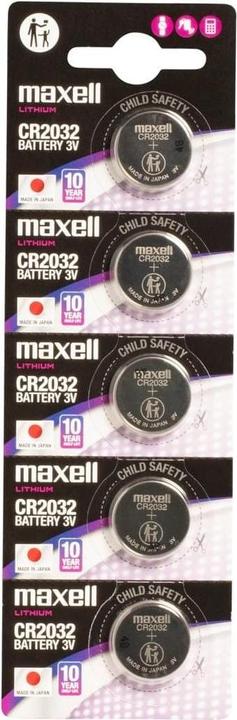 Actual product image Maxell Electronics CR2032 (5 pcs., CR2032, 220 mAh)