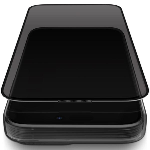 Actual product image Uniq Optix Privacy iPhone 15 Pro Max 6.7" prywatyzujące szkło hartowane z aplikatorem (1 Piece, Apple iPhone 15 Pro Max)
