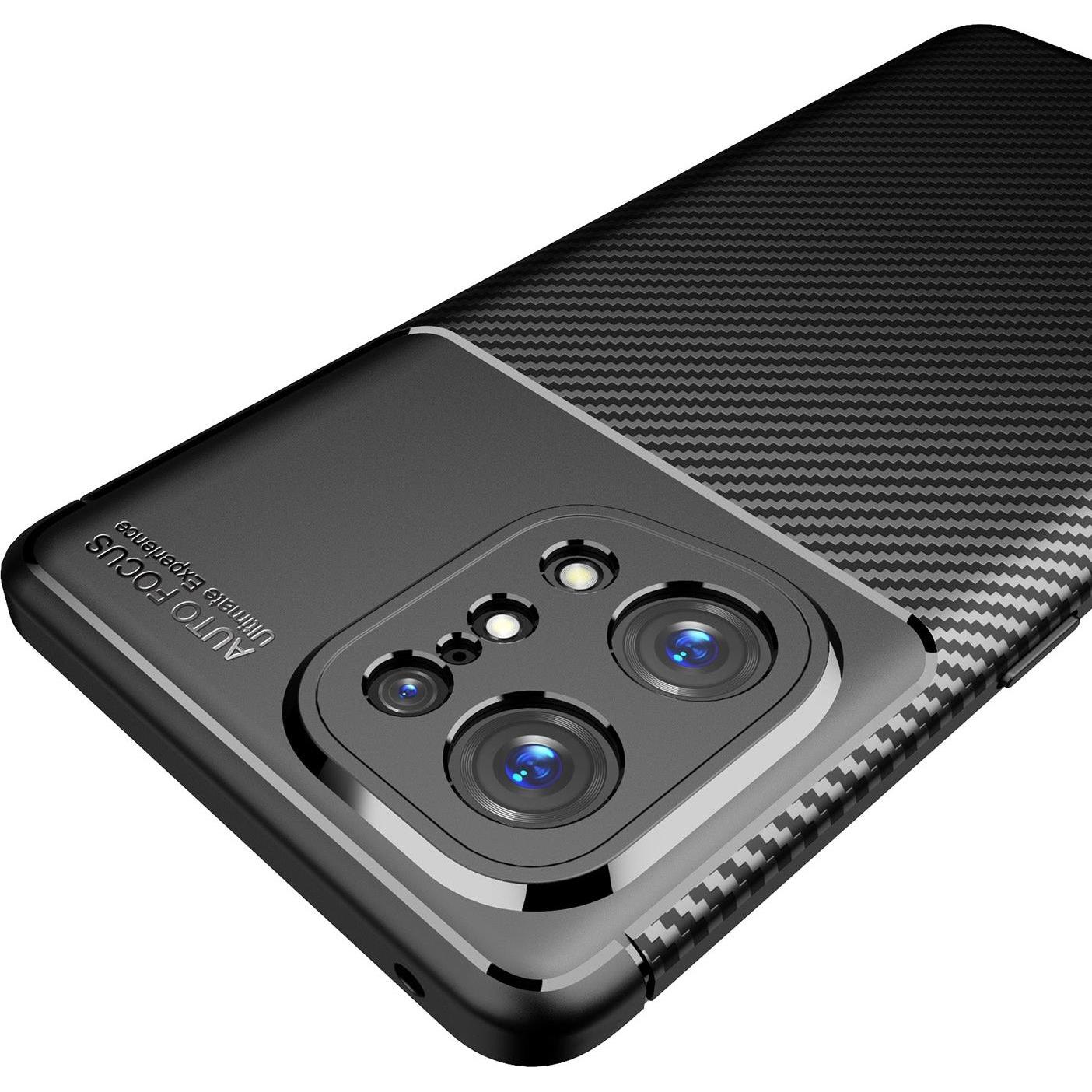 Thumbnail - Cover-Discount OPPO Find X5 - Carbon Fiber Case schwarz (Oppo Find X5), Smartphone Hülle, Schwarz