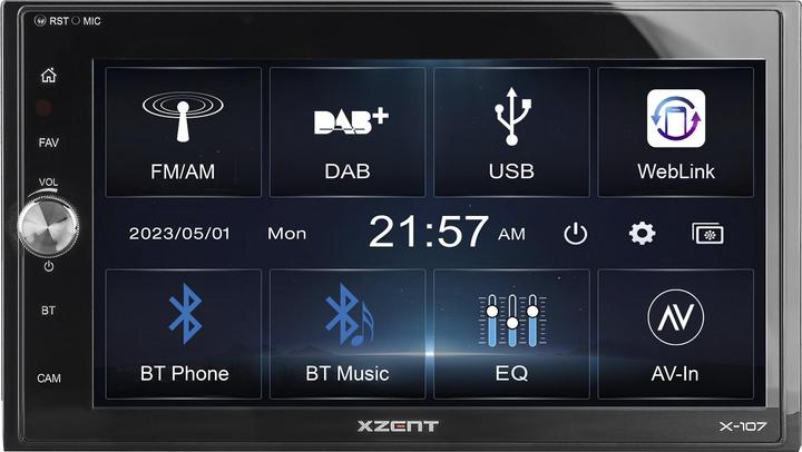 Produktbild Xzent X-107 2-Din 6.75 Infotainer DAB und Weblink Cast