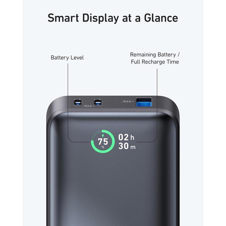 Actual product image Anker 533 PowerCore PowerBank 10000mAh 30W PD black (10000 mAh, 30 W, 37 Wh)