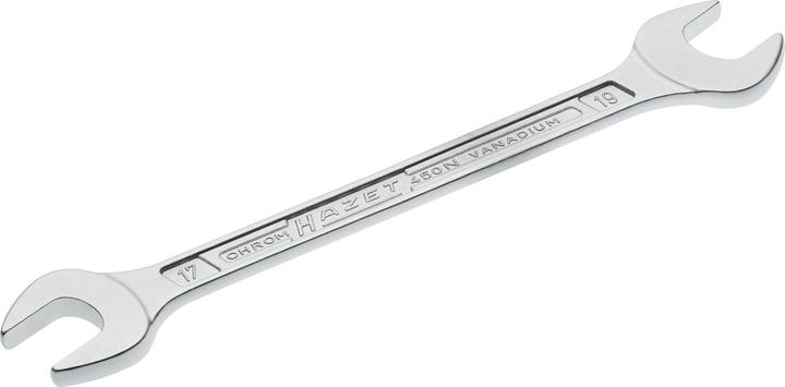 Actual product image HAZET Double open-end wrench 450N-17X19 ∙ Outside hexagon profile ∙ 17 x 19 mm (19 mm, 17 mm)