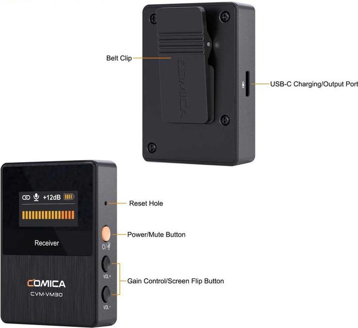 Produktbild Comica 2.4G Super Cardioid Condenser Wireless Shotgun Microphone