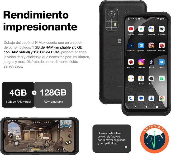 Bea-Fon H Max 256 (256 GB, Black, 6.56", Dual SIM, 4G)