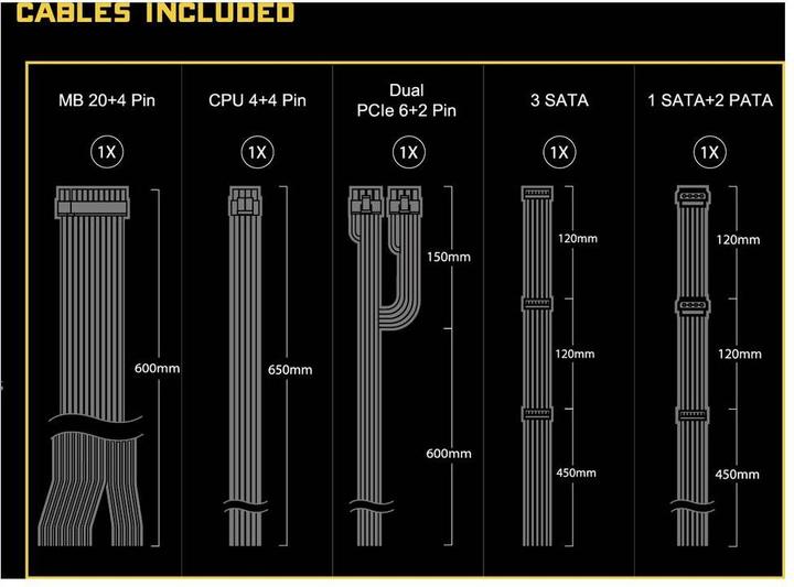 Actual product image AsRock power supply Challenger 650W Gold (650 W)
