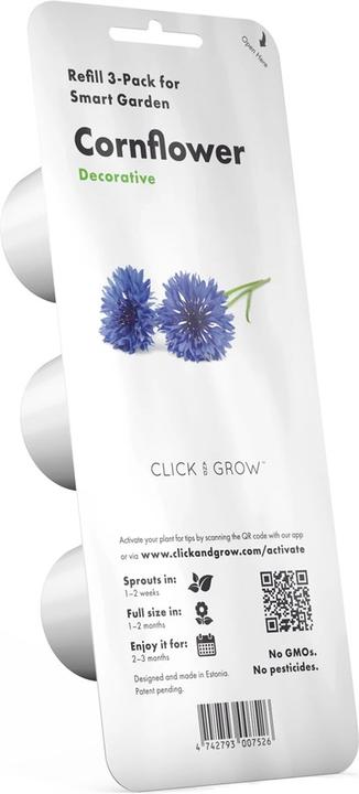 Produktbild Click and Grow Kornblume Samen mit Erde 3er Pack (Samenbomben)