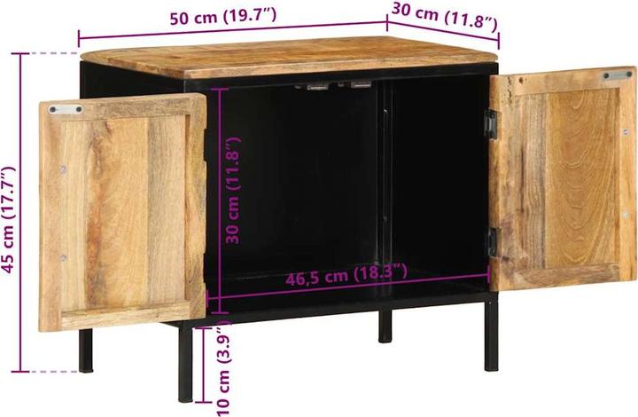 Actual product image VidaXL Bedside table (50 x 30 x 45 cm)