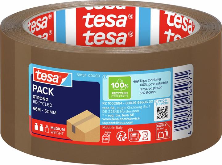 Produktbild tesa tesapack ECO & STRONG Paketband - Umweltschonendes Packband aus 100 % recyceltem Kunststoff (50 mm)