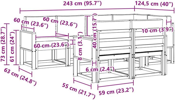 Produktbild vidaXL Outdoor-Sofagarnitur