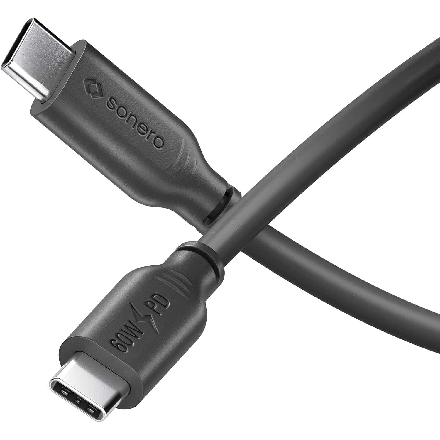 Thumbnail - Sonero USB-C Kabel SPC-U200-015 60W PD 1,5m schwarz, USB Kabel