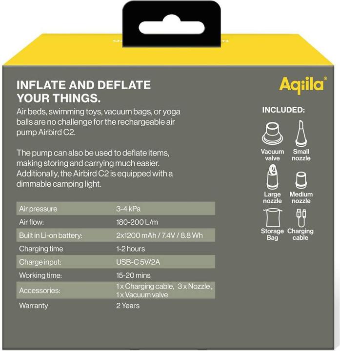 Produktbild Aqiila Airbird C2 - Air pump 3in1