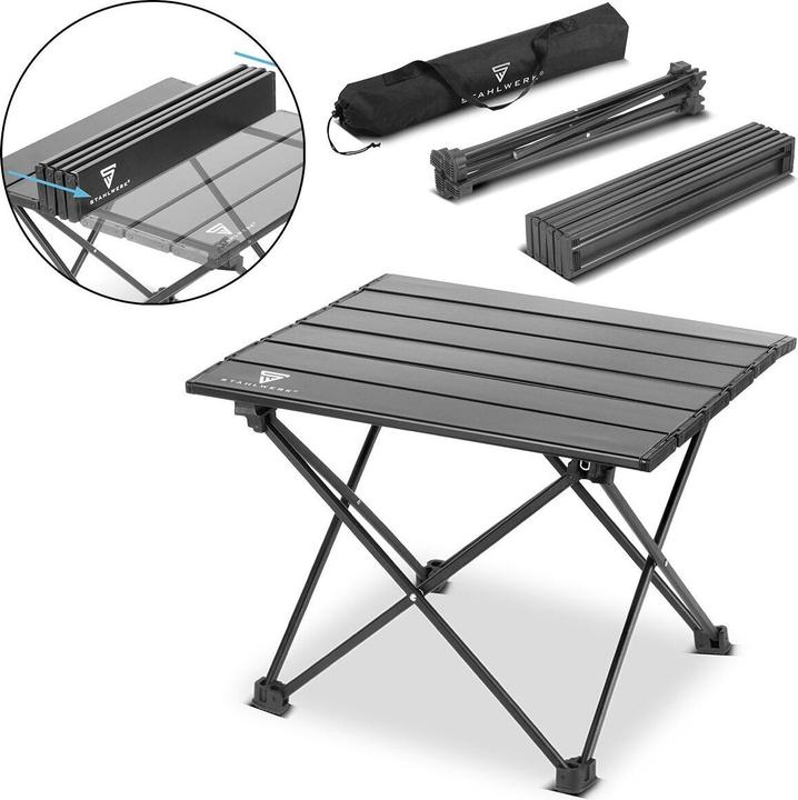 Immagine prodotto Stahlwerk Tavolo pieghevole in alluminio Tavolo pieghevole Tavolo da campeggio Tavolo da giardino Tavolo da