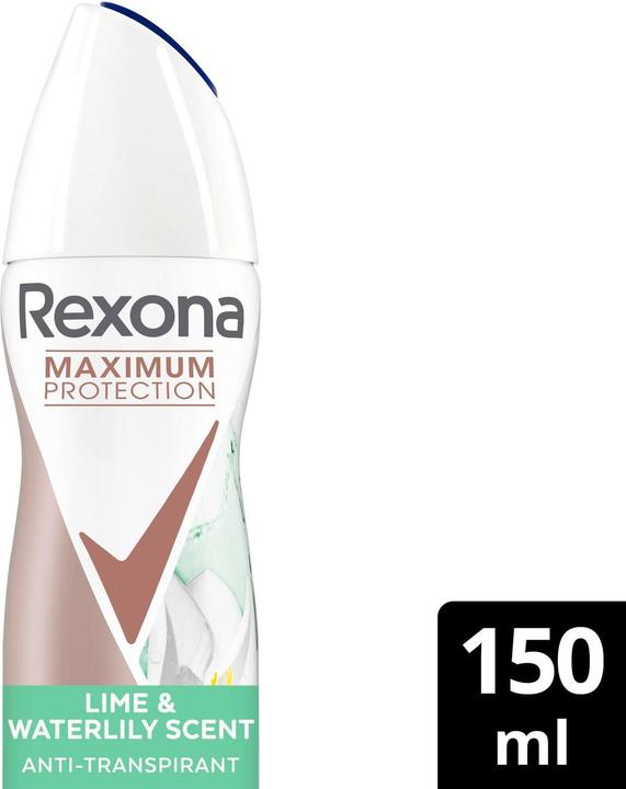 Immagine prodotto Rexona Deodorante Spray Protezione Massima Lime e Ninfea 150 ml (Getto vaporizzato, 150 ml)