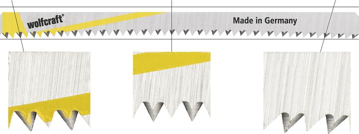 Produktbild wolfcraft 2 Stichsägeblätter HCS L=130mm T-Schaft