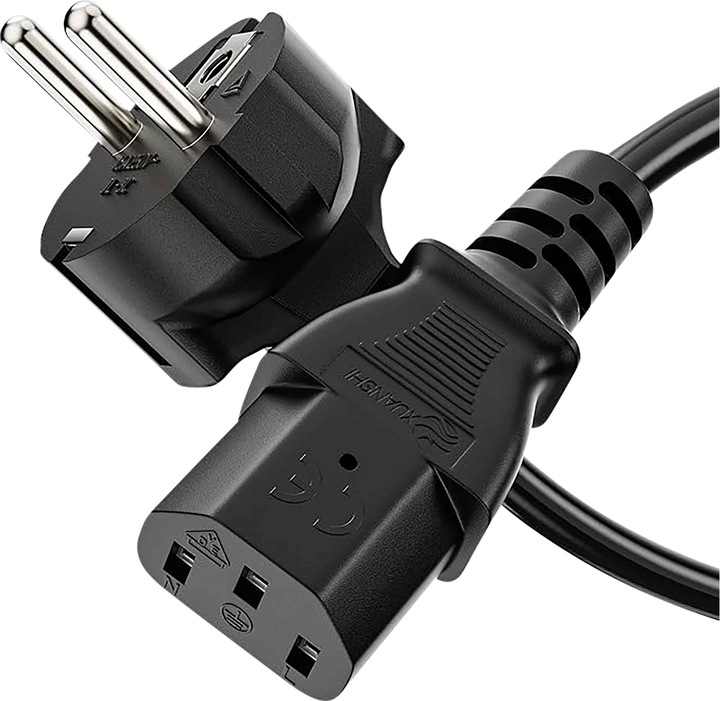 Produktbild Sonero Netzkabel Schutzkontaktstecker, X-SKG-C13G-010B, gerade, schwarz, 1m (1 m)