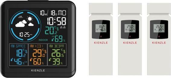 Produktbild Kienzle Funk DCF Wetterstation mit 3 Aussensensoren